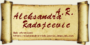 Aleksandra Radojčević vizit kartica